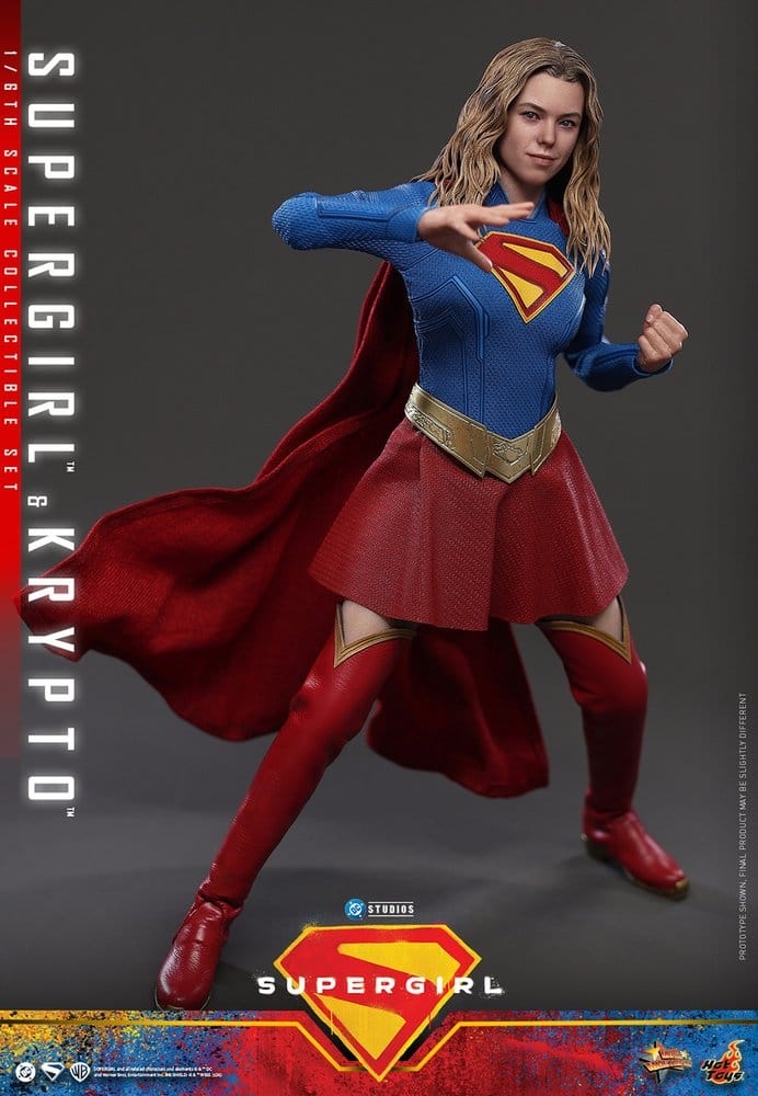 Supergirl and Krypto de Hot Toys - MMS869 - figura de acción Supergirl de 28 cm