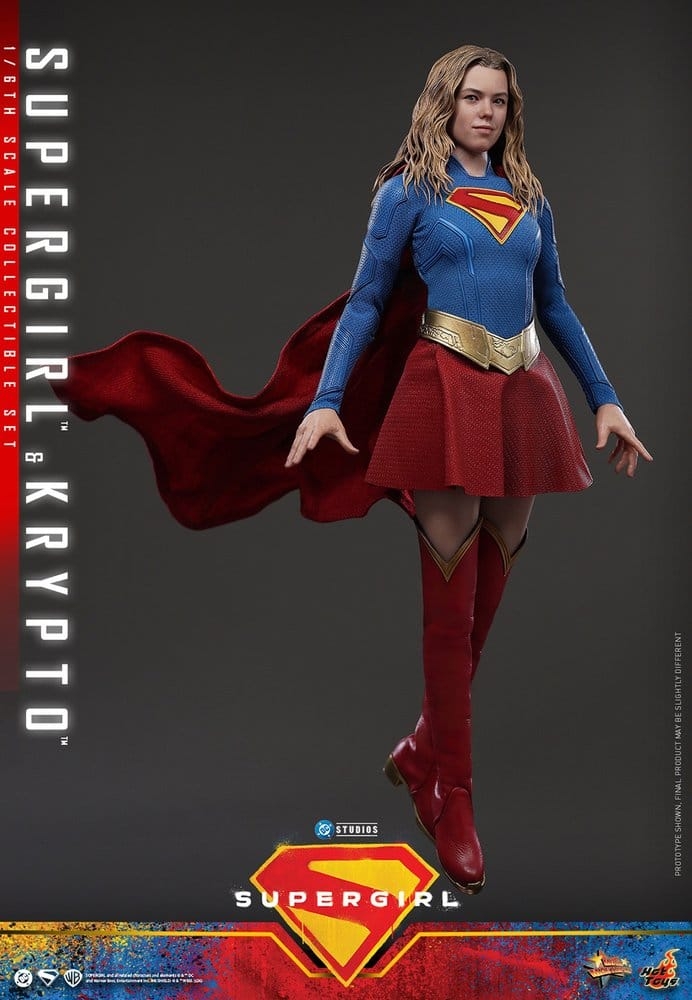 Supergirl and Krypto de Hot Toys - MMS869 - figura de acción Supergirl de 28 cm