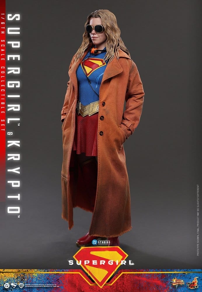Supergirl and Krypto de Hot Toys - MMS869 - figura de acción Supergirl de 28 cm