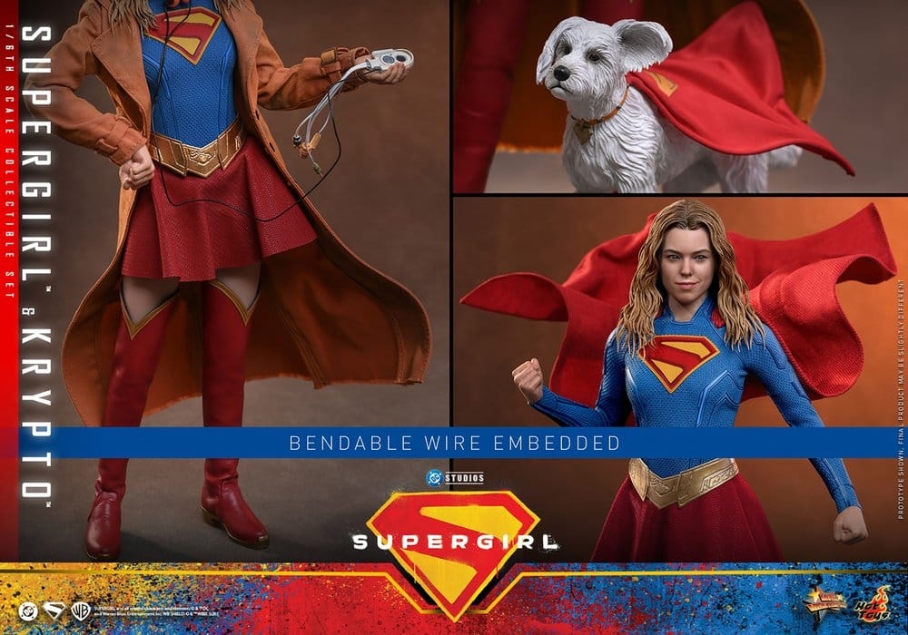 Supergirl and Krypto di Hot Toys - MMS869 - action figure Supergirl alta 28 cm