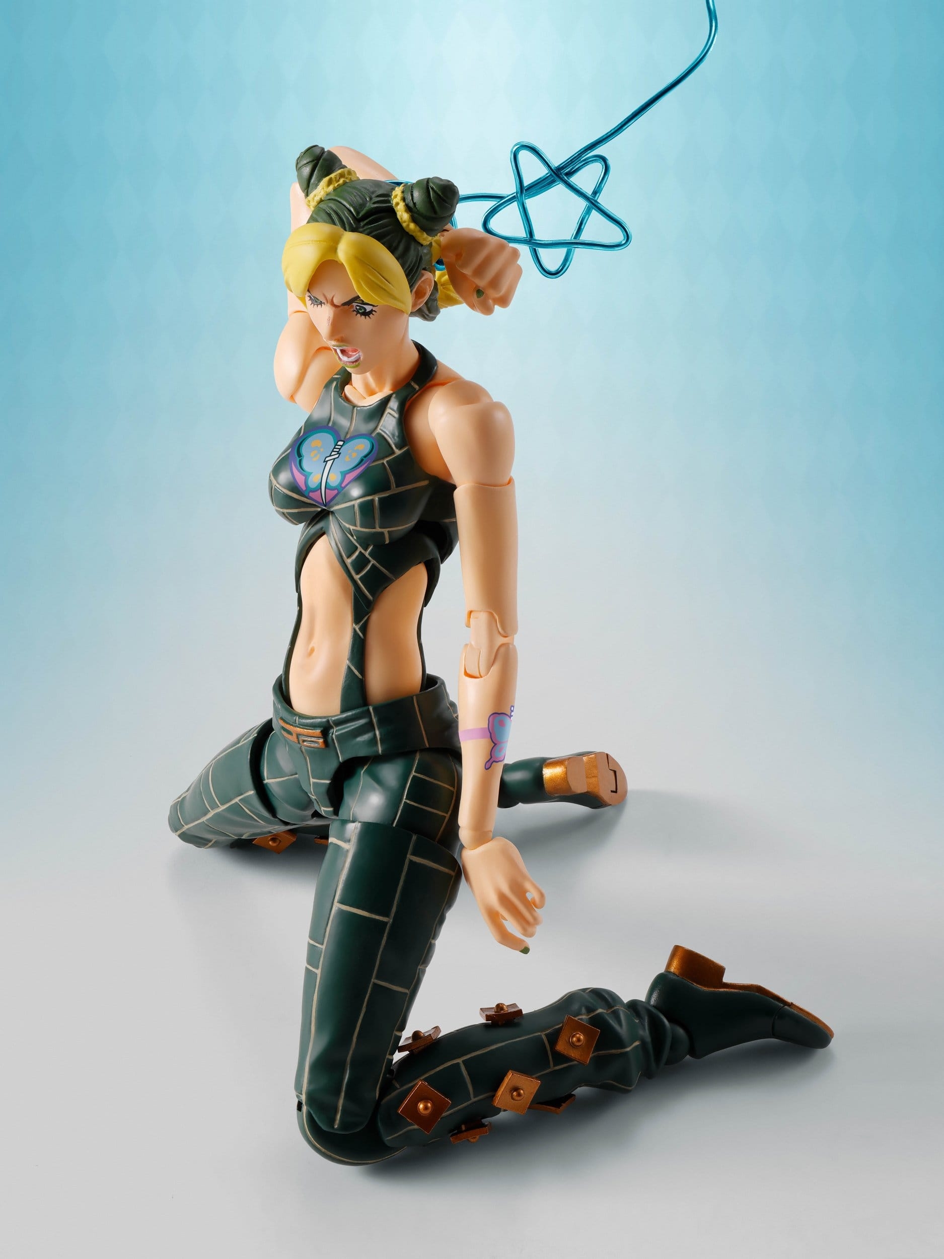 Jolyne Cujoh S.H.Figuarts di Bandai Tamashii Nations - action figure JoJo's Bizarre Adventure: Stone Ocean alta 15 cm