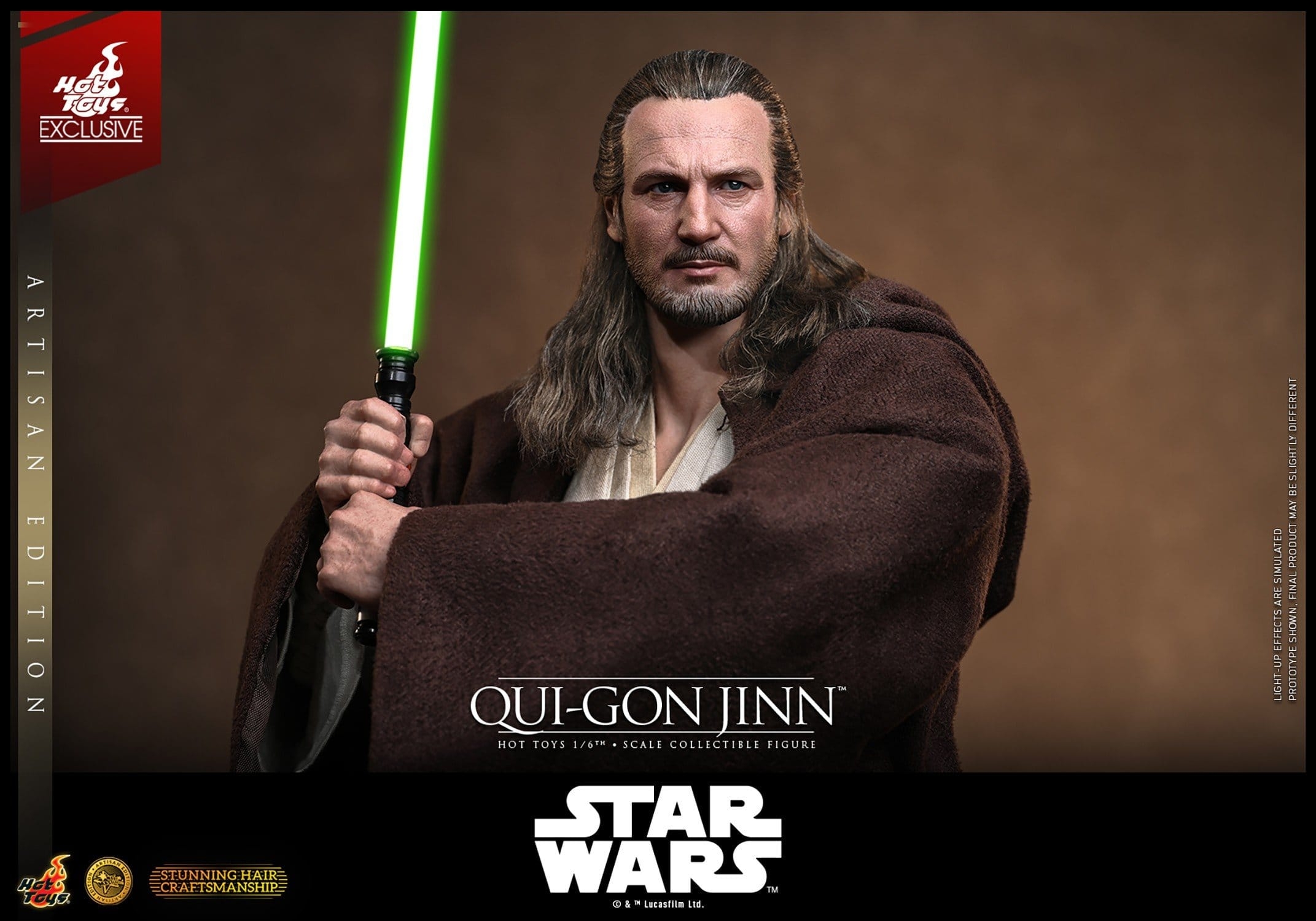 Qui-Gon Jinn de Hot Toys Artisan version - MMS881AE - figura de acción Star Wars Episode 1 a escala 1/6