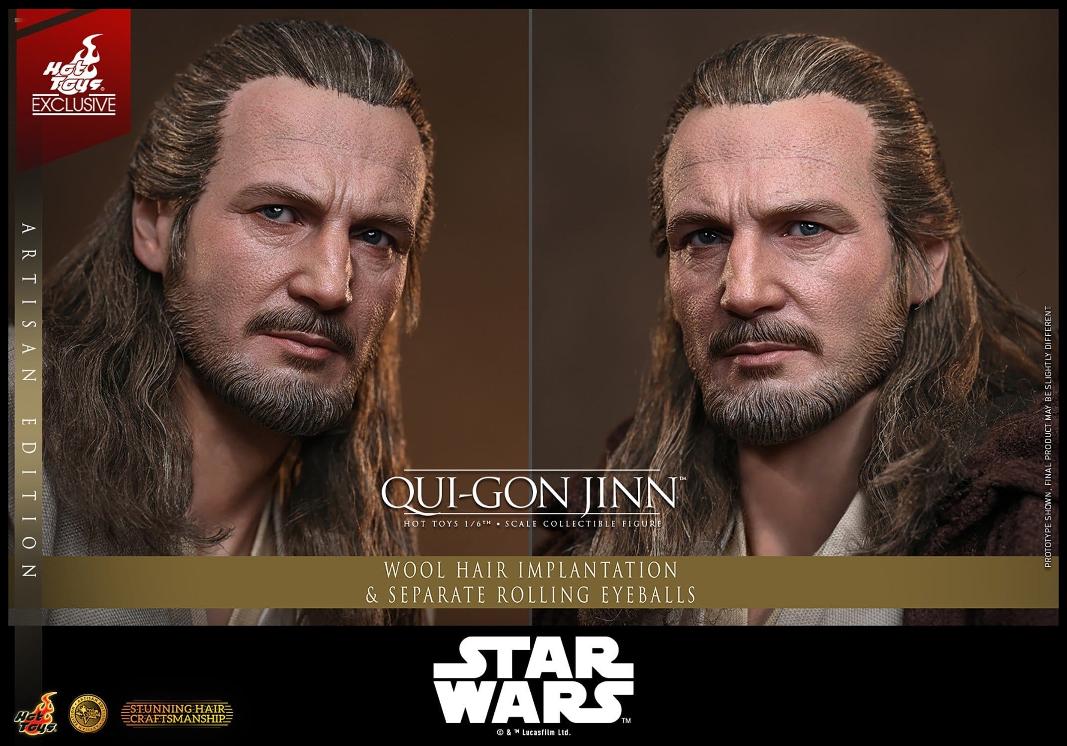 Qui-Gon Jinn Artisan par Hot Toys - MMS881AE - figurine 1/6 Star Wars Episode 1 : La Menace Fantome de 32 cm