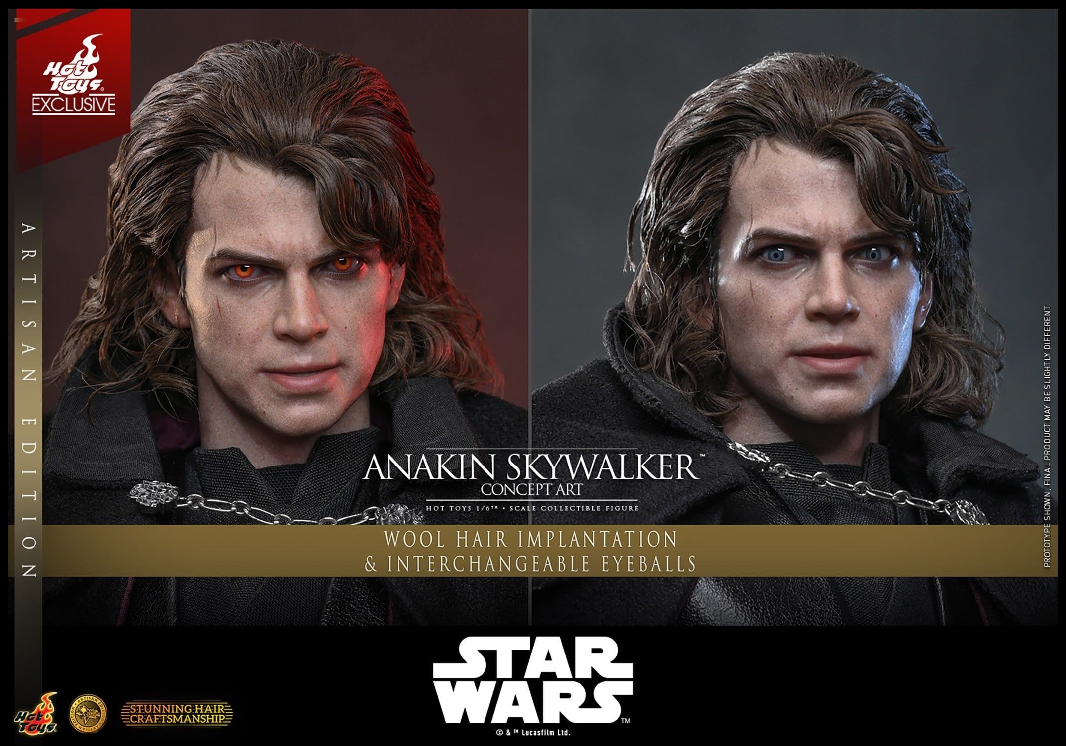 Anakin Skywalker (Concept Art) de Hot Toys Artisan version - MMS882AE - figura de acción Star Wars a escala 1/6
