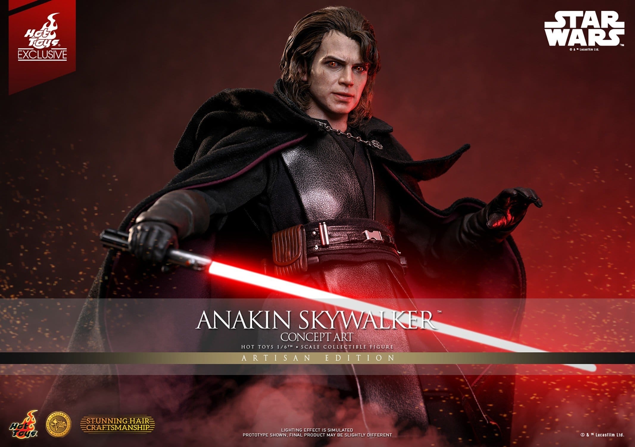 Anakin Skywalker (Concept Art) de Hot Toys Artisan version - MMS882AE - figura de acción Star Wars a escala 1/6