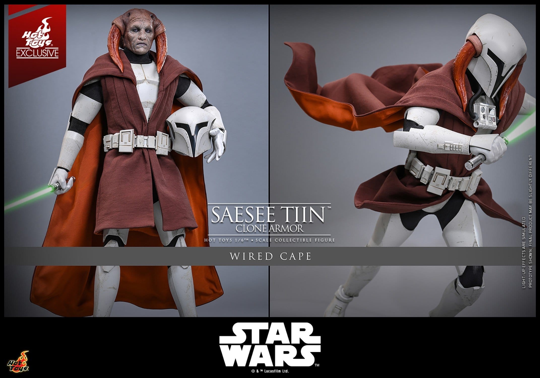 Saesee Tiin (Clone Armor) van Hot Toys - TMS168 - Star Wars : The Clone Wars 1/6 schaal actiefiguur