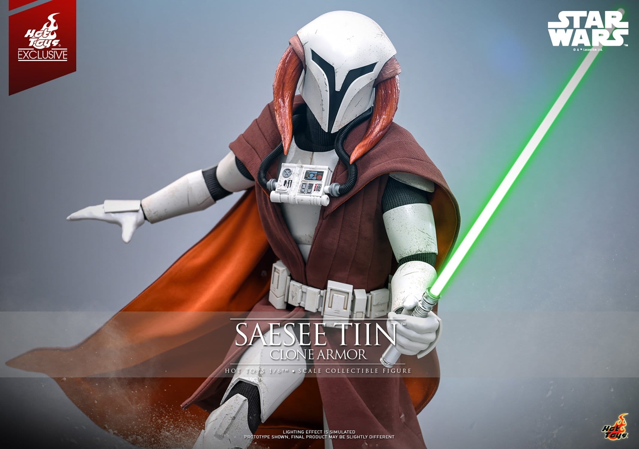 Saesee Tiin (Clone Armor) van Hot Toys - TMS168 - Star Wars : The Clone Wars 1/6 schaal actiefiguur