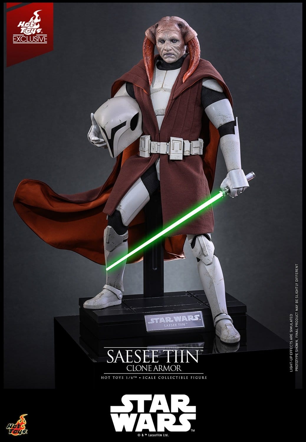Saesee Tiin (Clone Armor) van Hot Toys - TMS168 - Star Wars : The Clone Wars 1/6 schaal actiefiguur
