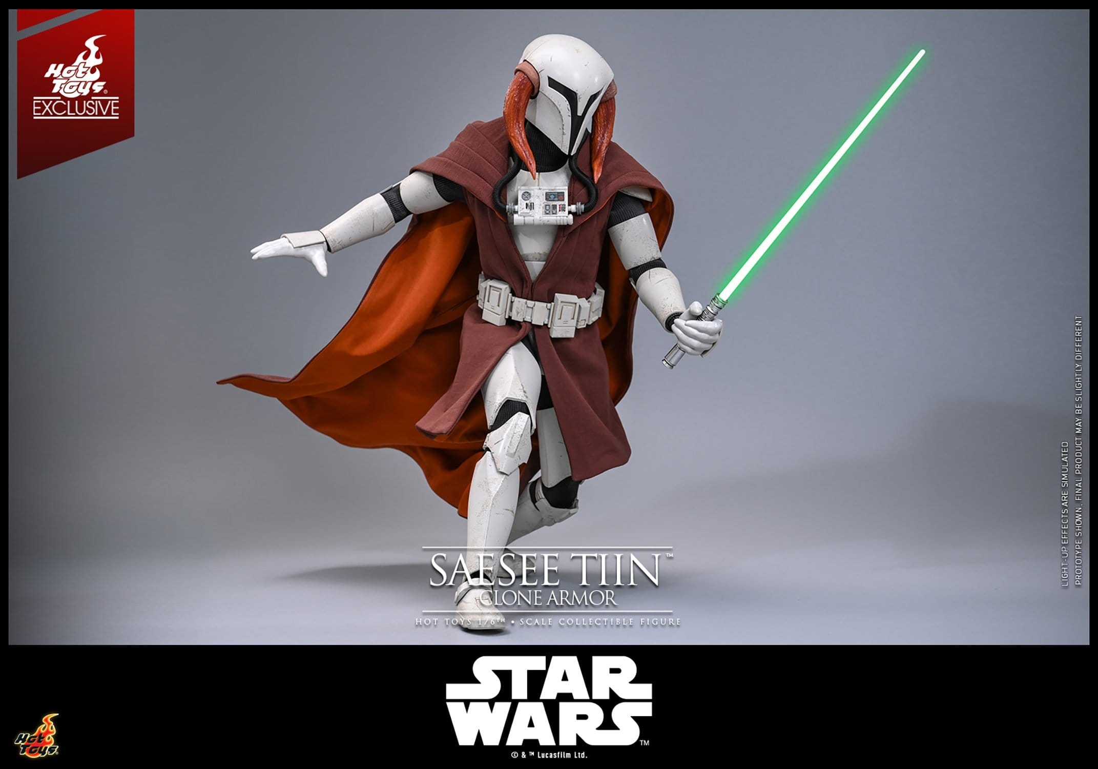Saesee Tiin (Clone Armor) di Hot Toys - TMS168 - action figure Star Wars : The Clone Wars in scala 1/6