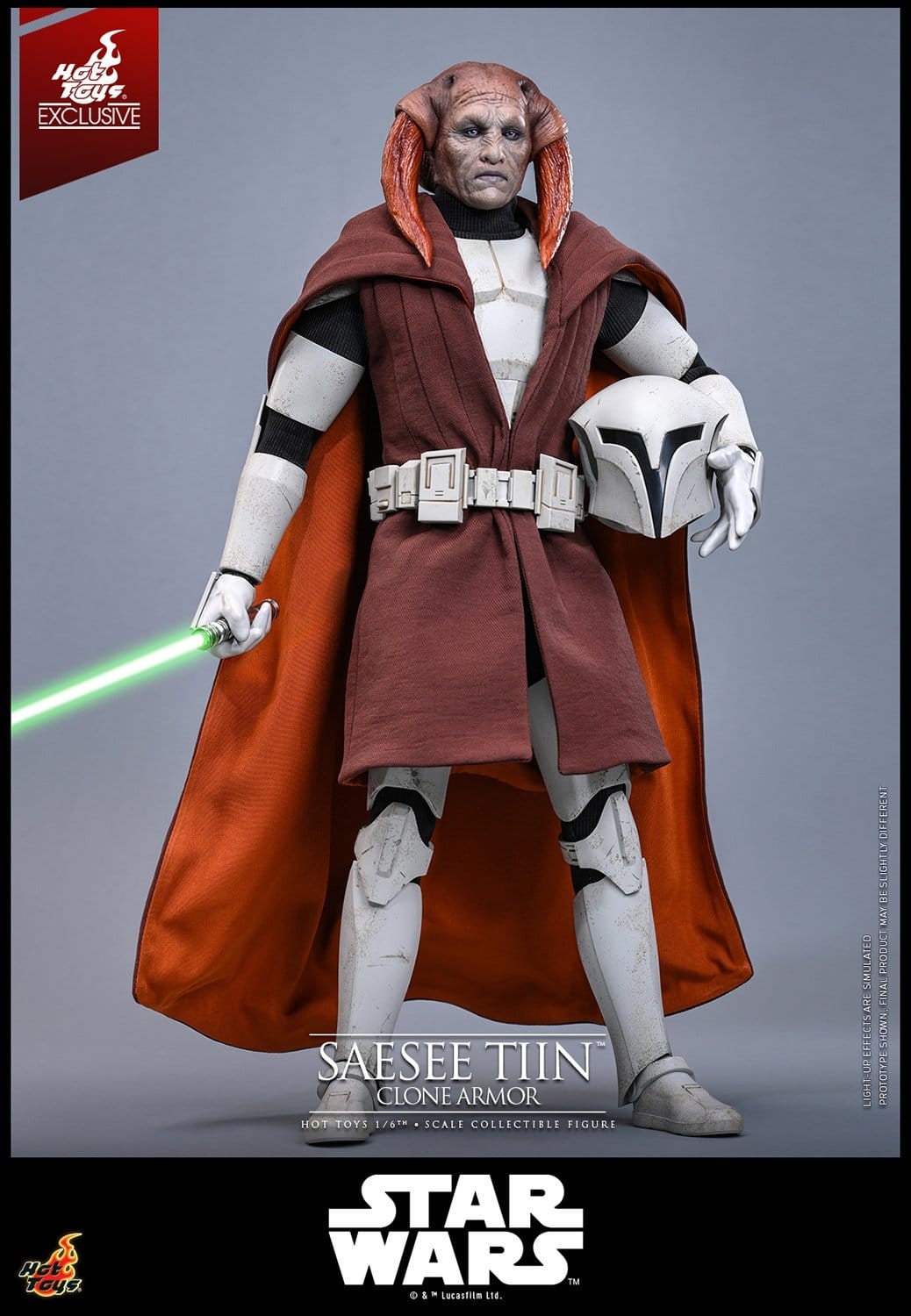Saesee Tiin (Clone Armor) par Hot Toys - TMS168 - figurine 1/6 Star Wars : The Clone Wars de 32 cm
