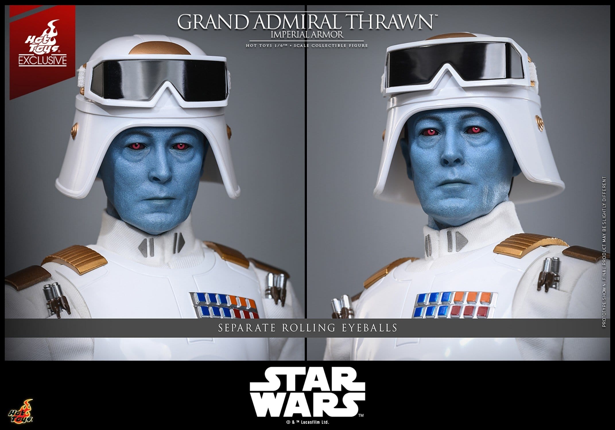 Grand Admiral Thrawn (Imperial Armor) de Hot Toys - TMS169 - figura de acción Star Wars: Rebels a escala 1/6