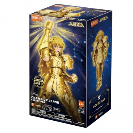 Gemini Saga Champion Class di Blokees - action figure Saint Seiya alta 16 cm