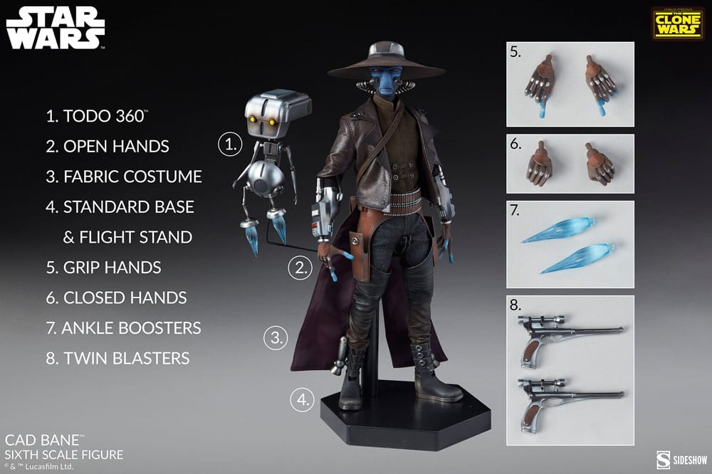Cad Bane Sixth Scale van Sideshow Collectibles - Star Wars: Clone Wars 1/6 schaal actiefiguur
