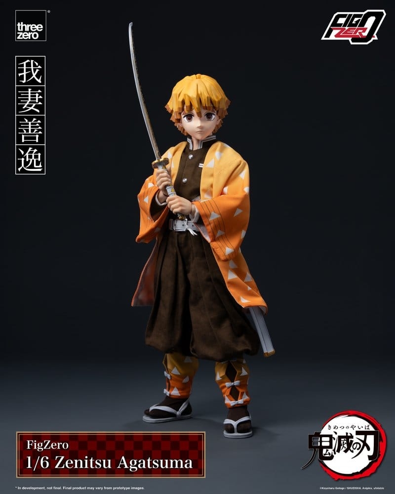 Zenitsu Agatsuma FigZero de ThreeZero - figura de acción Demon Slayer : Kimetsu No Yaiba a escala 1/6