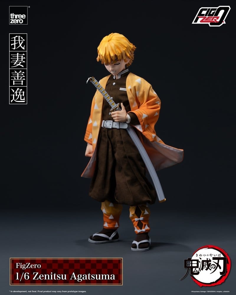 Zenitsu Agatsuma FigZero par ThreeZero - figurine 1/6 Demon Slayer : Kimetsu No Yaiba de 28 cm