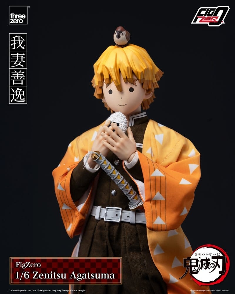 Zenitsu Agatsuma FigZero par ThreeZero - figurine 1/6 Demon Slayer : Kimetsu No Yaiba de 28 cm