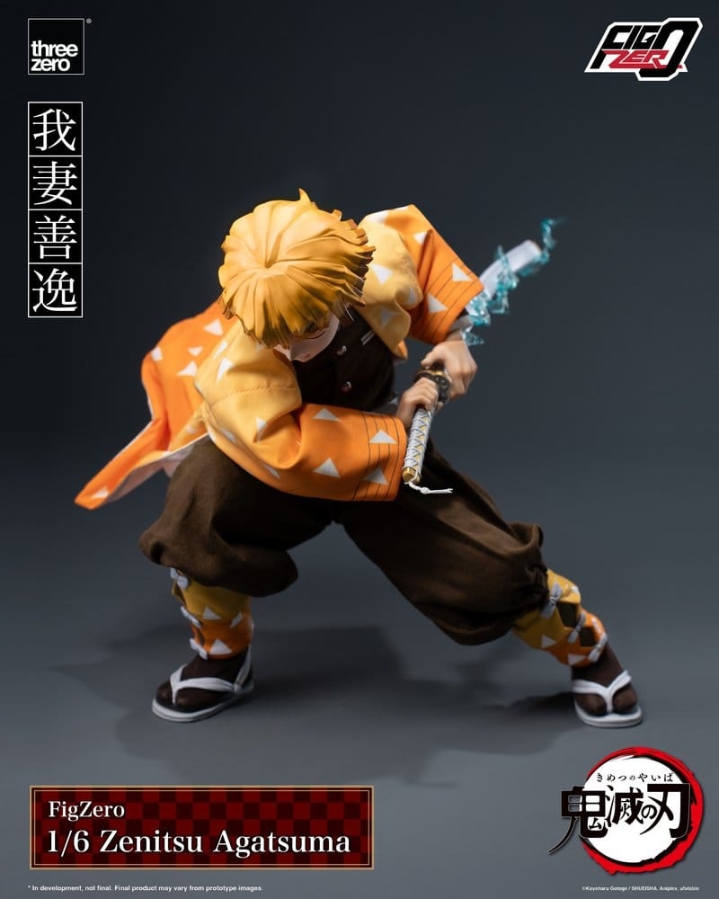 Zenitsu Agatsuma FigZero de ThreeZero - figura de acción Demon Slayer : Kimetsu No Yaiba a escala 1/6