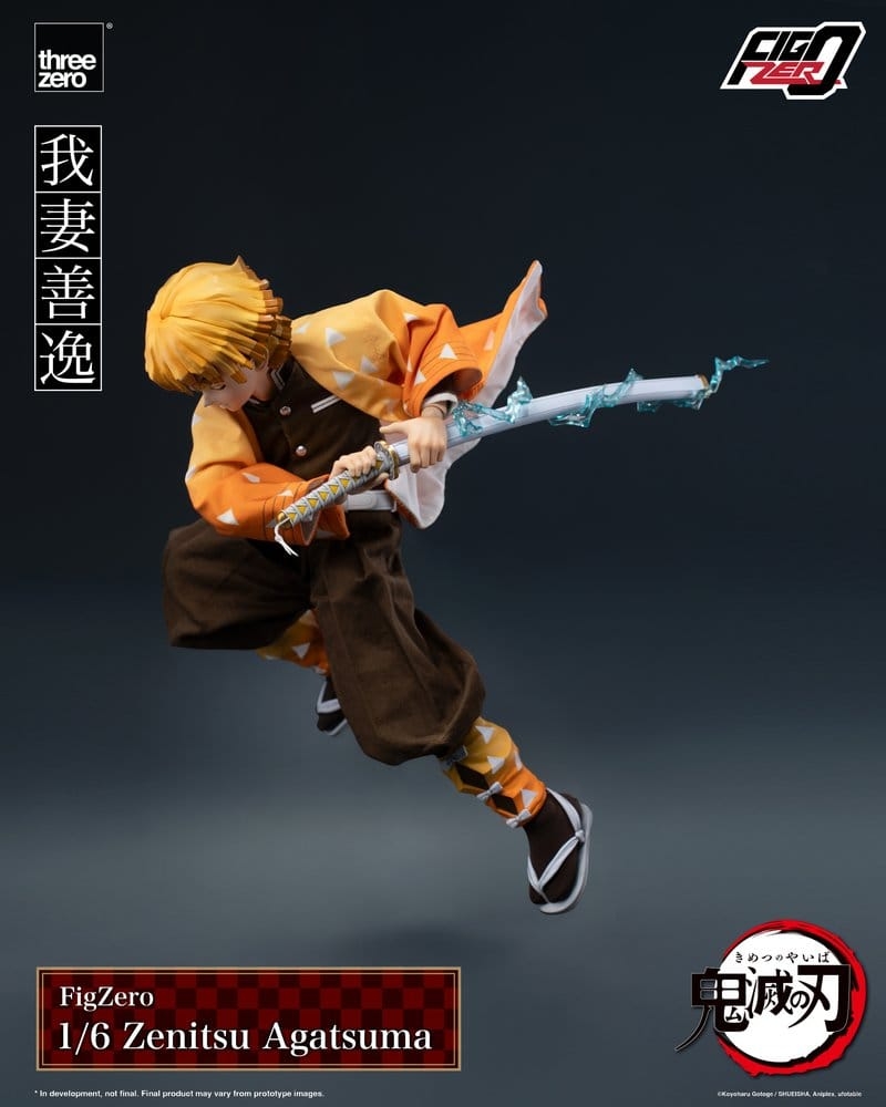 Zenitsu Agatsuma FigZero par ThreeZero - figurine 1/6 Demon Slayer : Kimetsu No Yaiba de 28 cm