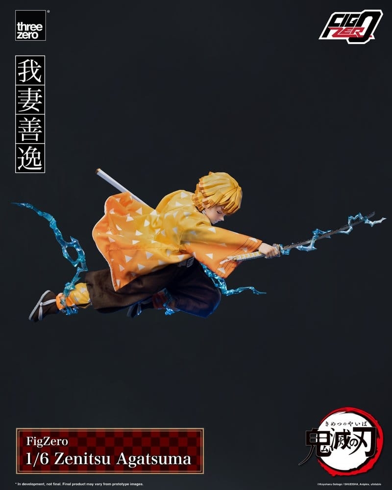 Zenitsu Agatsuma FigZero di ThreeZero - action figure Demon Slayer : Kimetsu No Yaiba in scala 1/6