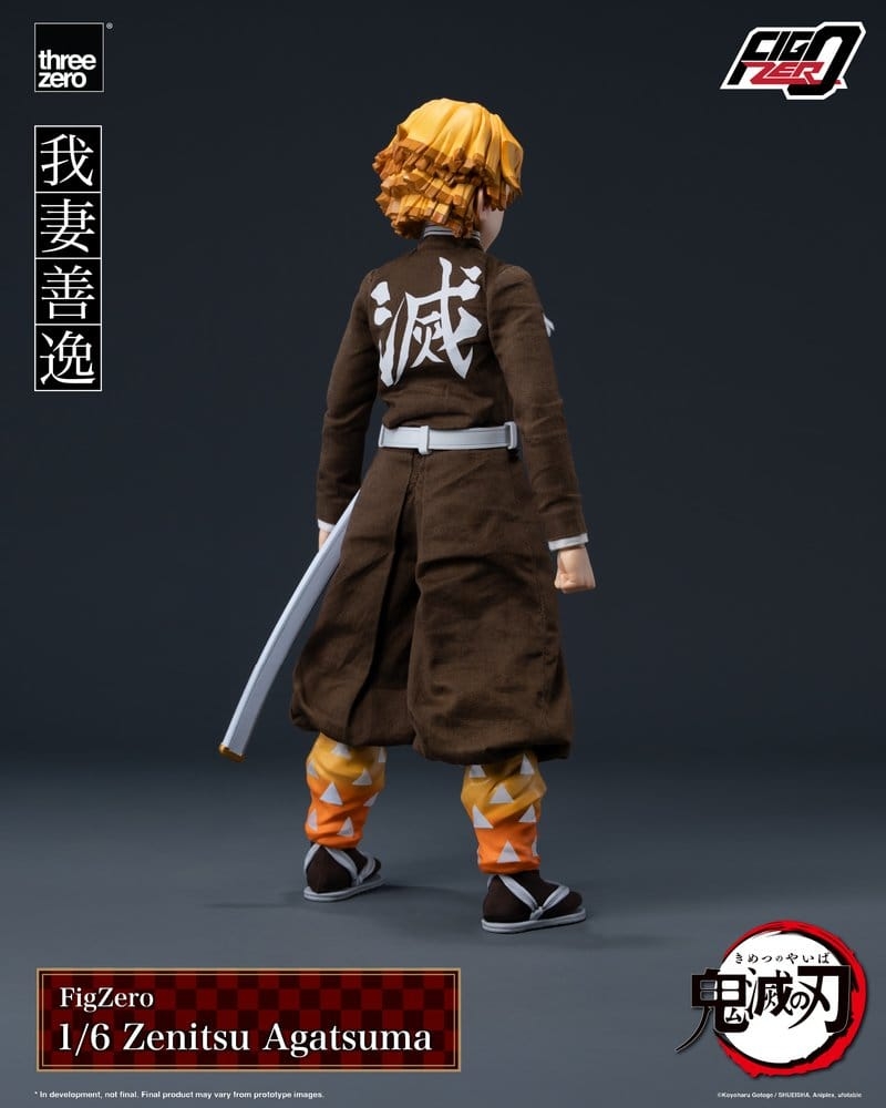 Zenitsu Agatsuma FigZero par ThreeZero - figurine 1/6 Demon Slayer : Kimetsu No Yaiba de 28 cm