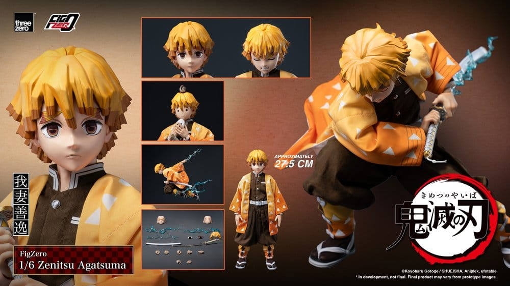 Zenitsu Agatsuma FigZero van ThreeZero - Demon Slayer : Kimetsu No Yaiba 1/6 schaal actiefiguur
