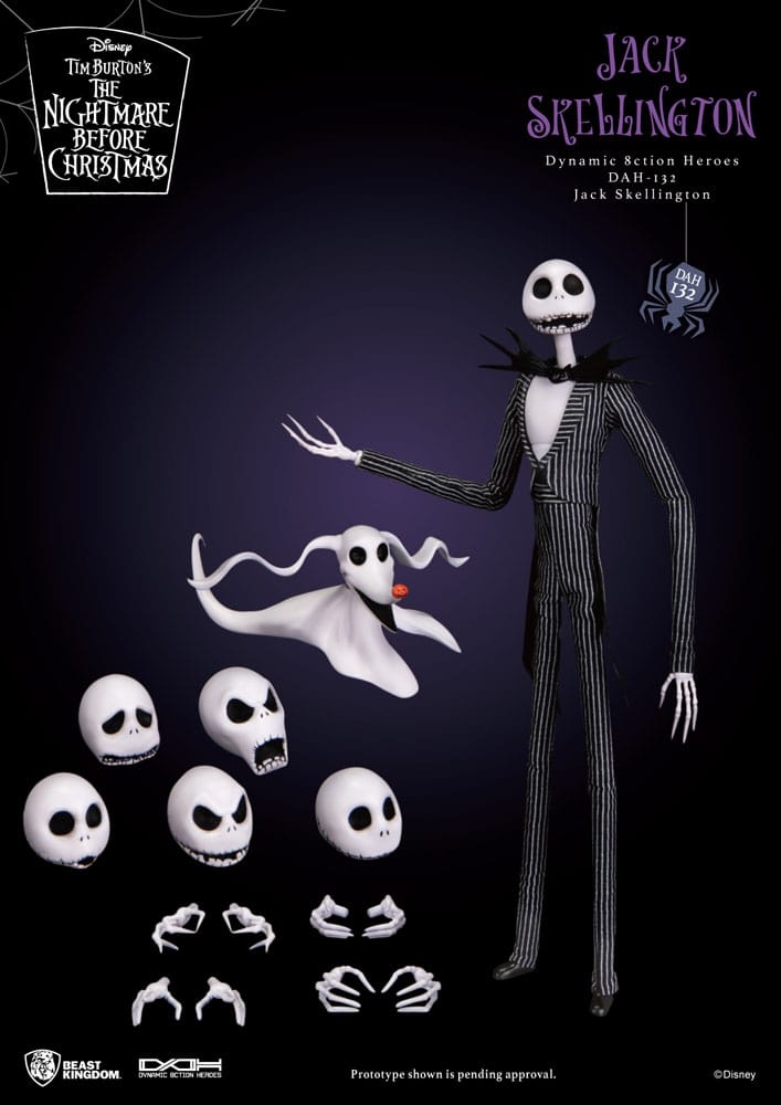 Jack Dynamic 8ction Heroes di Beast Kingdom - DAH-132 - action figure Nightmare Before Christmas in scala 1/9