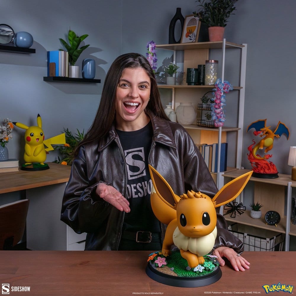 Eevee Life-Size de Sideshow Collectibles - estatua Pokemon a escala 1/1