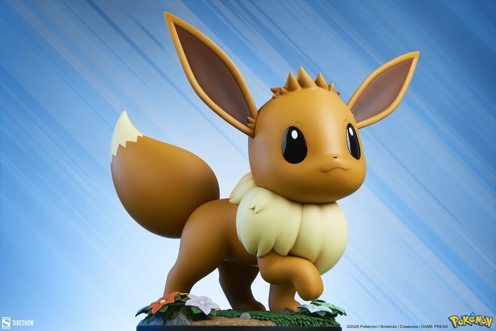 Eevee Life-Size de Sideshow Collectibles - estatua Pokemon a escala 1/1