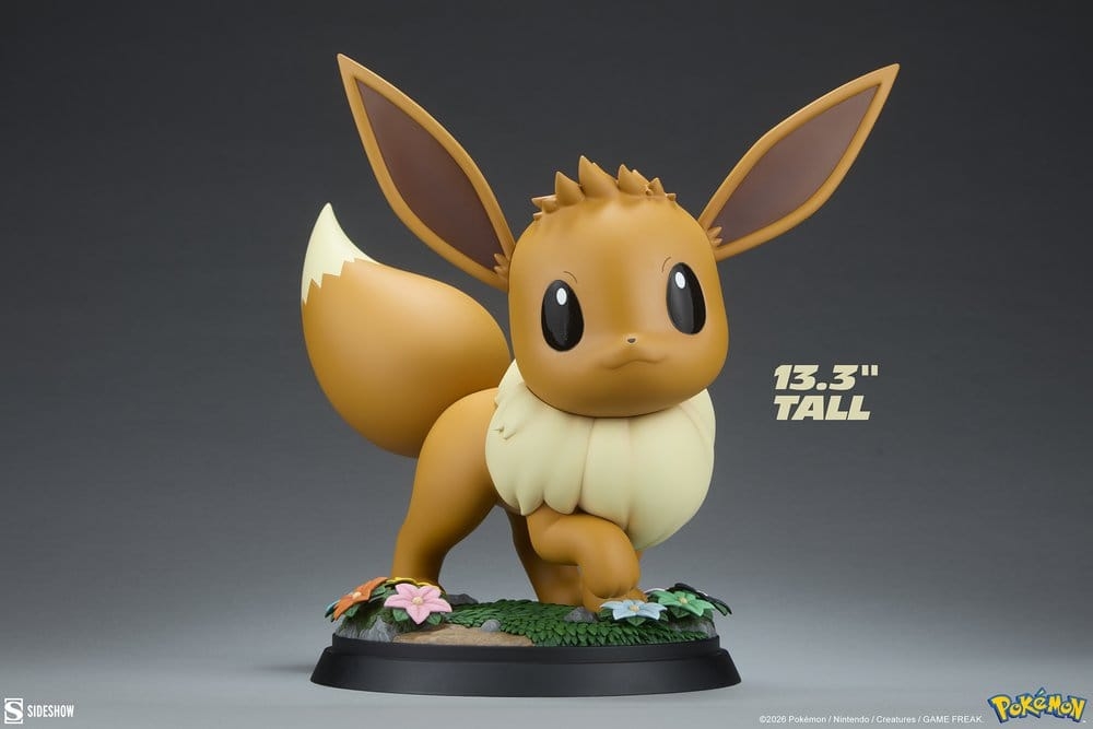 Eevee Life-Size de Sideshow Collectibles - estatua Pokemon a escala 1/1