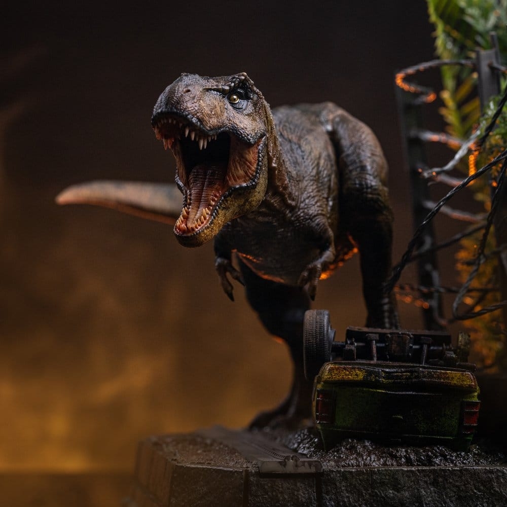 T-Rex Icons de Iron Studios set A version - figura Jurassic Park de 17 cm