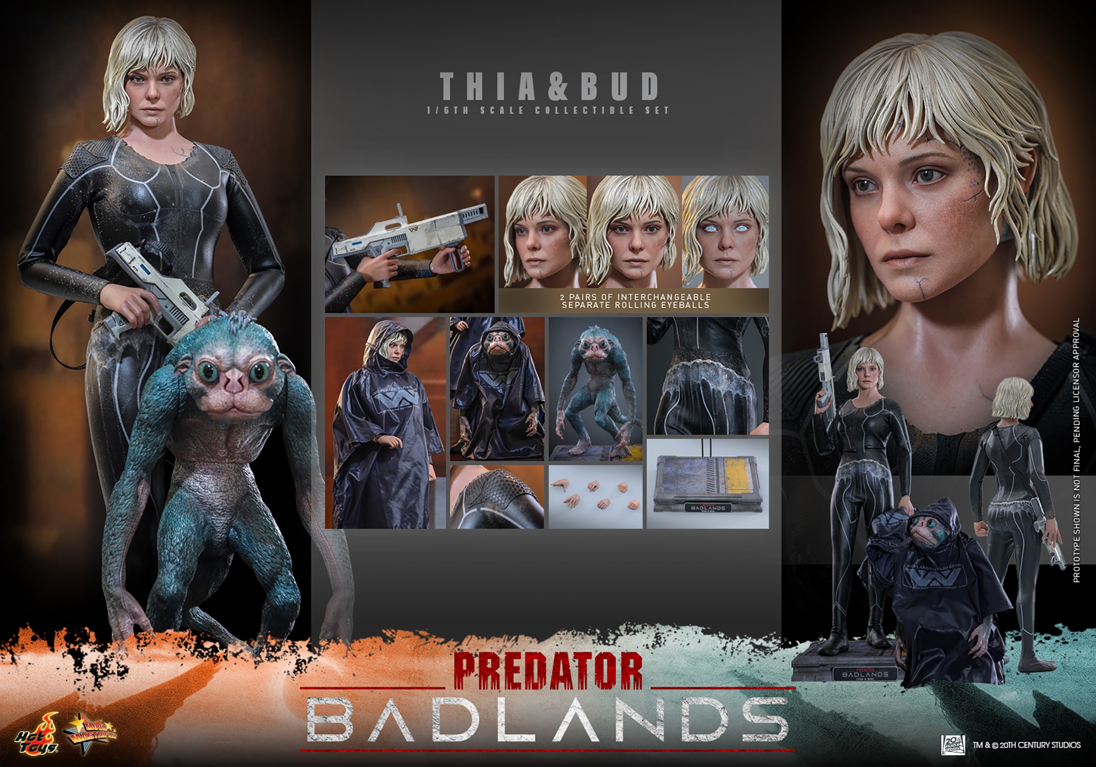 Thia and Bud par Hot Toys - MMS900 - figurine 1/6 Predator Badlands de 29 cm