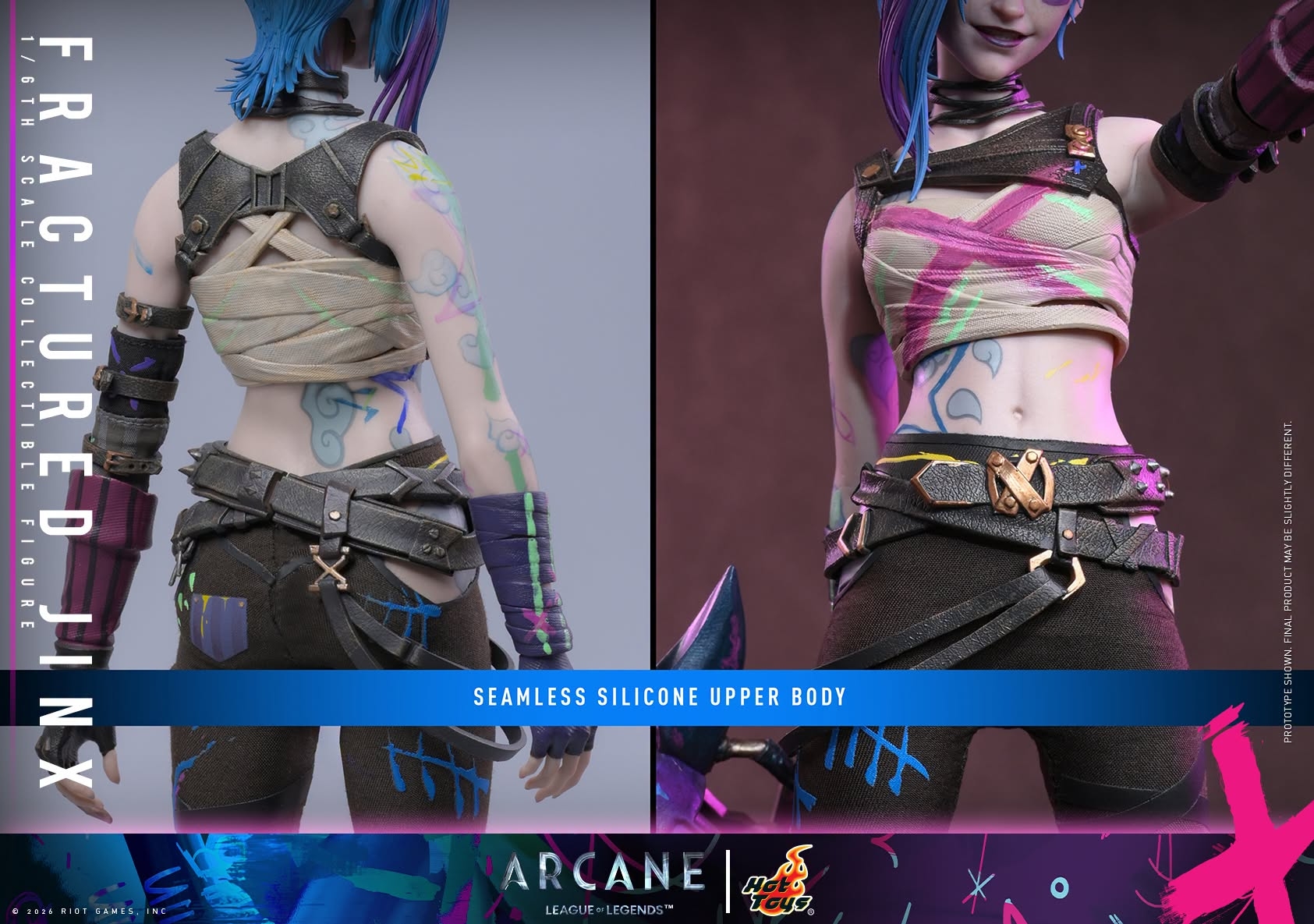 Jinx (Fractured) de Hot Toys - TMS183 - figura de acción Arcane a escala 1/6