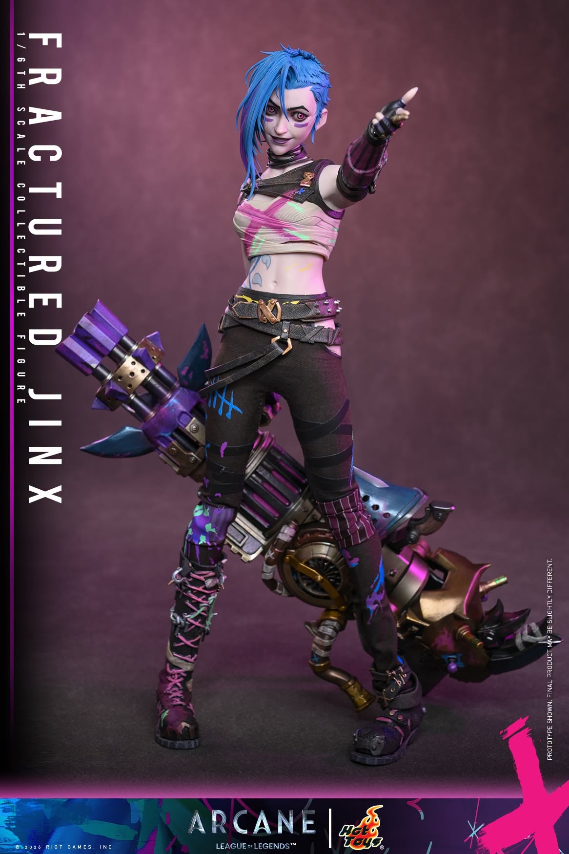 Jinx (Fractured) von Hot Toys - TMS183 - Arcane 1/6 Maßstab Actionfigur
