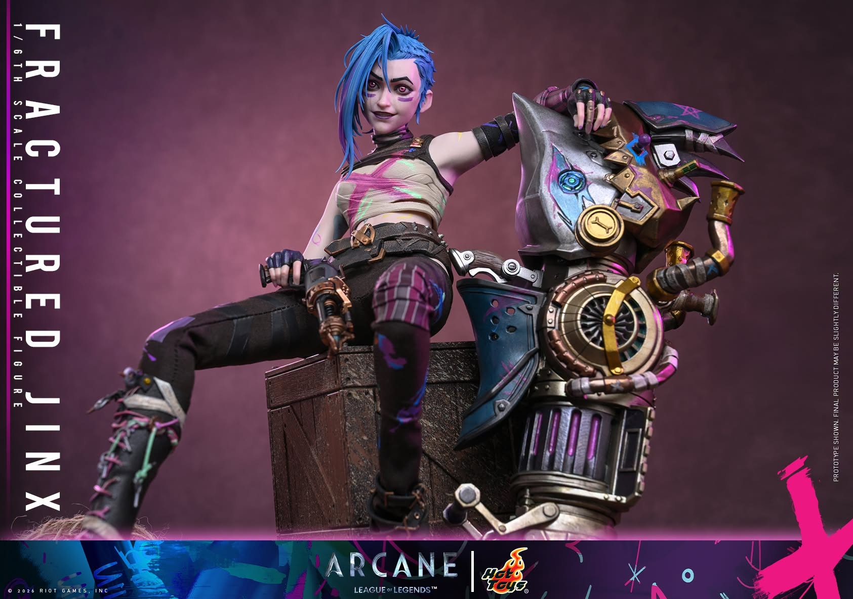 Jinx (Fractured) di Hot Toys - TMS183 - action figure Arcane in scala 1/6