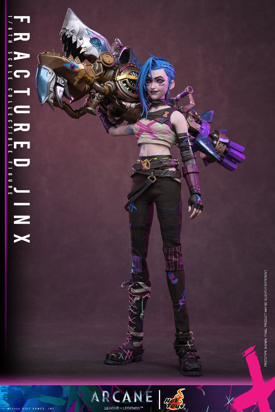 Jinx (Fractured) de Hot Toys - TMS183 - figura de acción Arcane a escala 1/6
