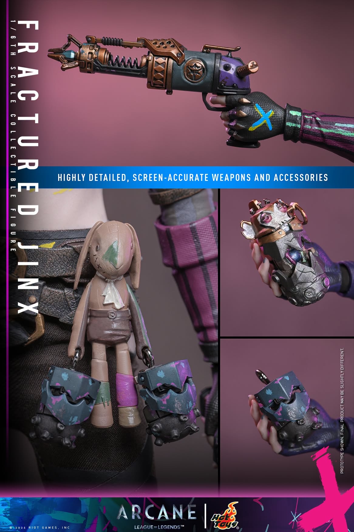 Jinx (Fractured) von Hot Toys - TMS183 - Arcane 1/6 Maßstab Actionfigur
