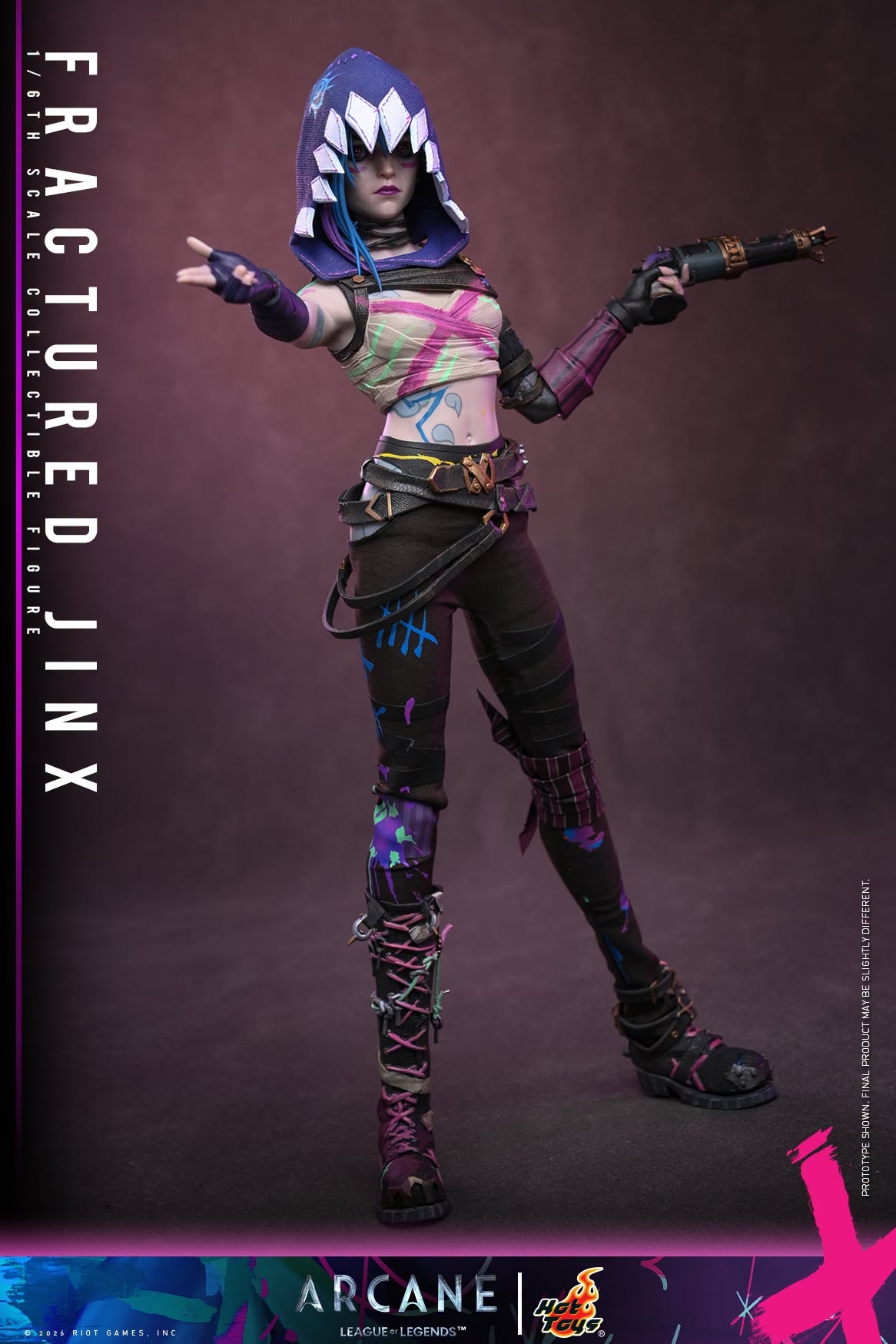Jinx (Fractured) di Hot Toys - TMS183 - action figure Arcane in scala 1/6