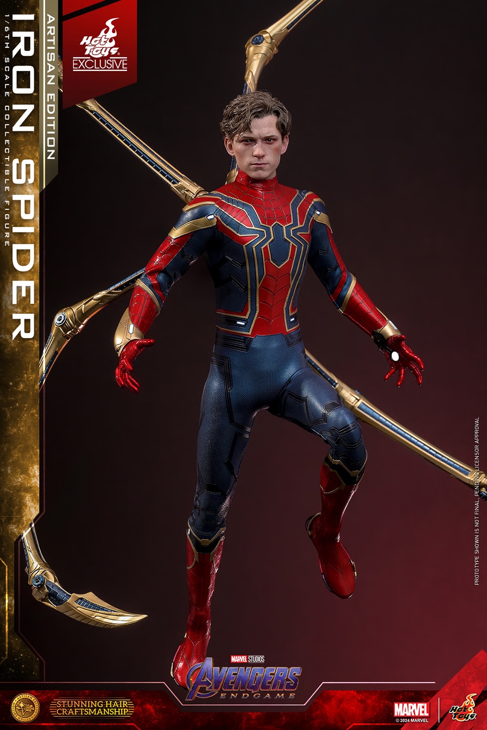 Iron Spider de Hot Toys Artisan Edition version - MMS762AE - figura de acción Avengers Endgame a escala 1/6