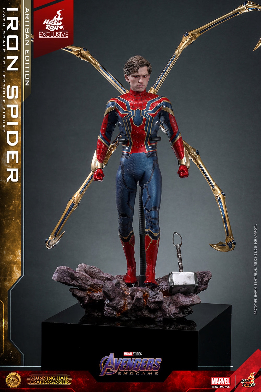 Iron Spider de Hot Toys Artisan Edition version - MMS762AE - figura de acción Avengers Endgame a escala 1/6