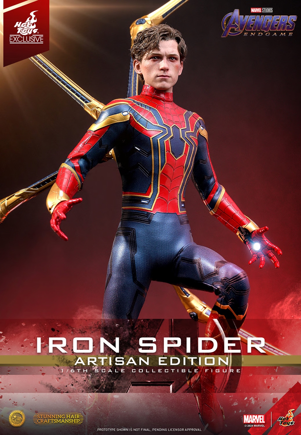 Iron Spider di Hot Toys Artisan Edition version - MMS762AE - action figure Avengers Endgame in scala 1/6