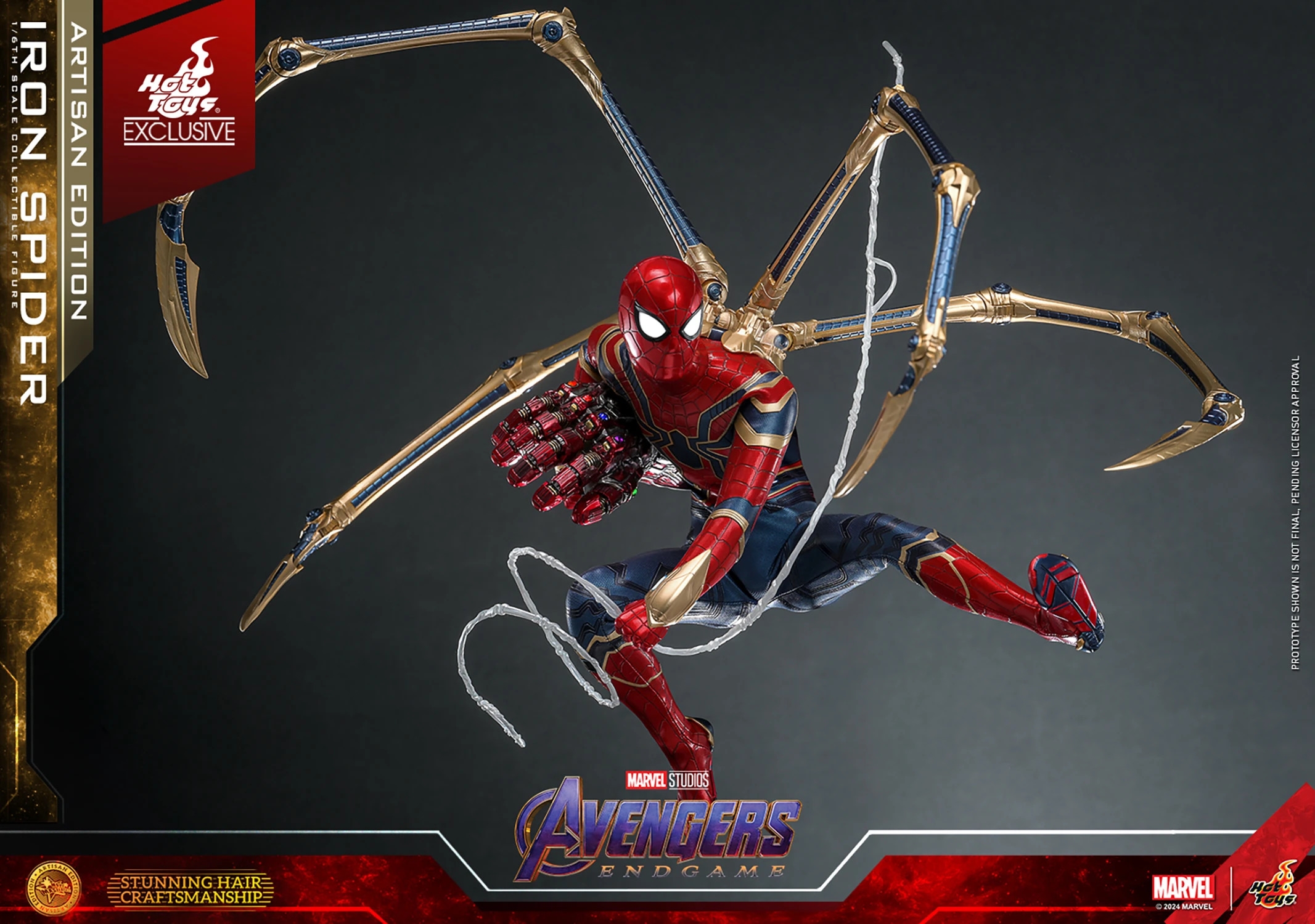 Iron Spider di Hot Toys Artisan Edition version - MMS762AE - action figure Avengers Endgame in scala 1/6