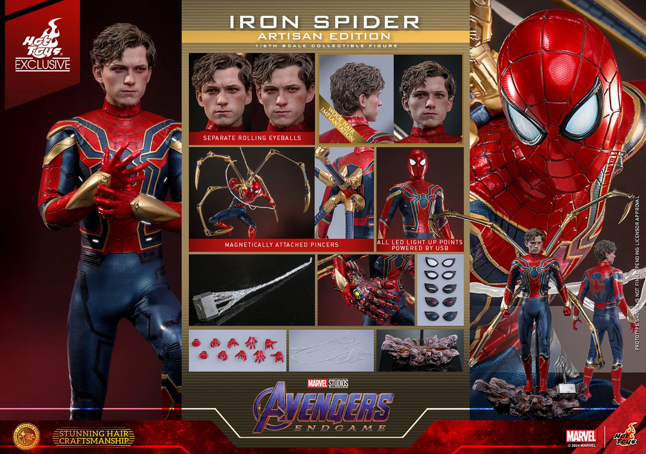 Iron Spider Artisan Edition par Hot Toys - MMS762AE - figurine 1/6 Avengers Endgame de 28 cm