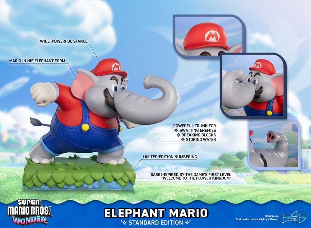 Elephant Mario Standard par First 4 Figures - statue Super Mario Bros. Wonder de 43 cm