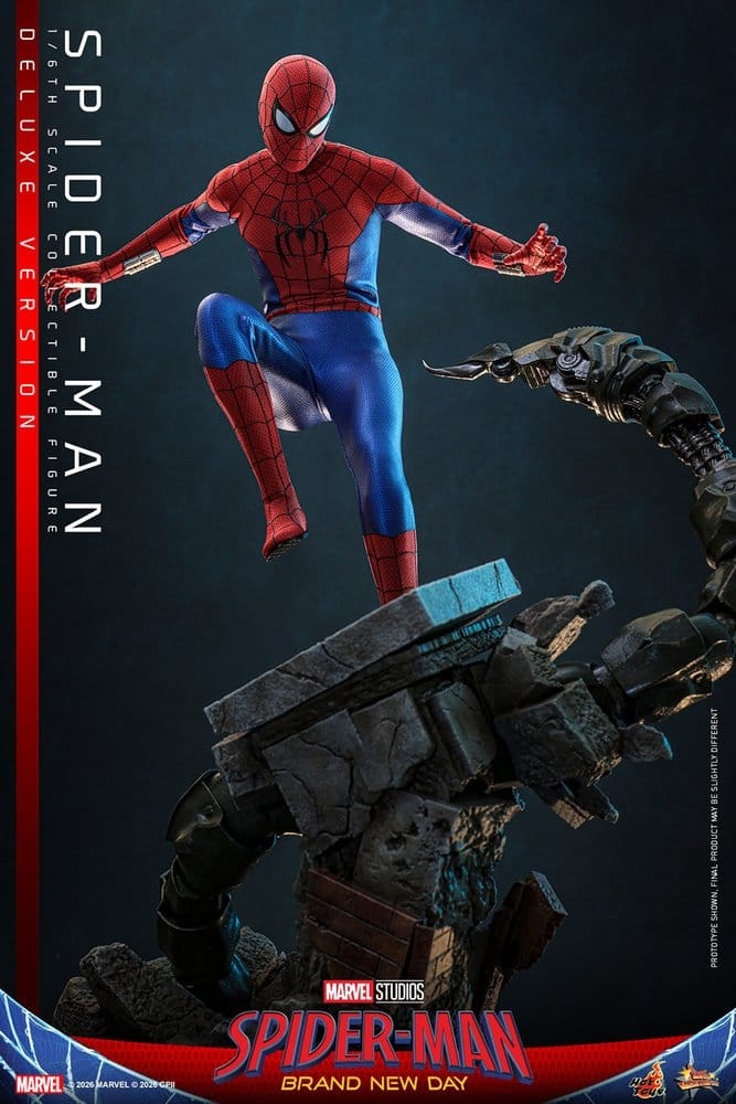 Spider-Man di Hot Toys Deluxe Version - MMS893 - action figure Spider-Man: Brand New Day 1/6
