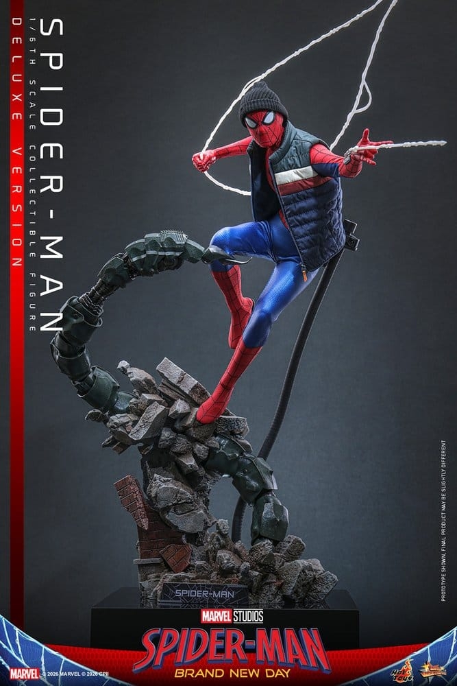 Spider-Man di Hot Toys Deluxe Version - MMS893 - action figure Spider-Man: Brand New Day 1/6