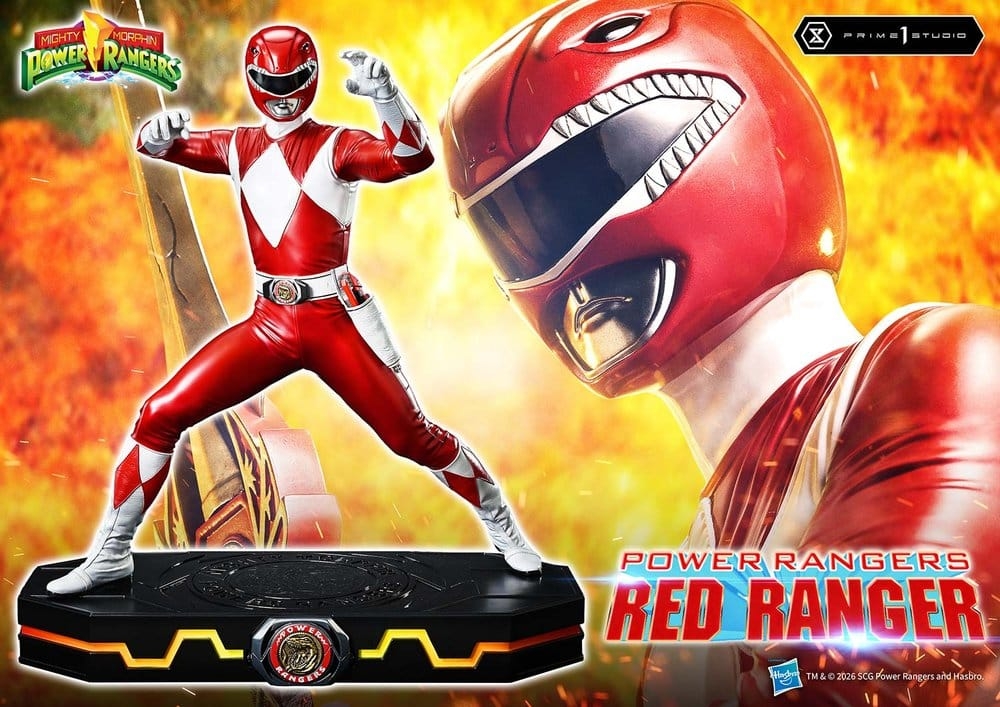 Red Ranger Premium Masterline par Prime 1 Studio - statue 1/4 Mighty Morphin Power Rangers de 62 cm