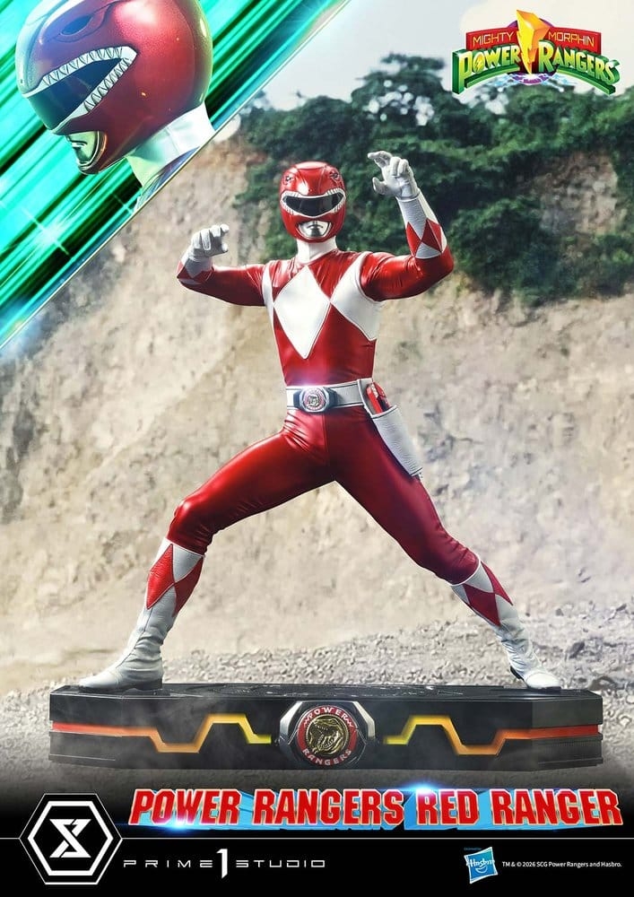 Red Ranger Premium Masterline par Prime 1 Studio - statue 1/4 Mighty Morphin Power Rangers de 62 cm