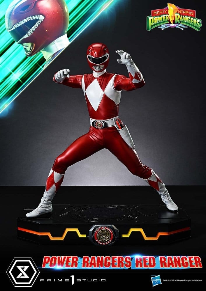 Red Ranger Premium Masterline par Prime 1 Studio - statue 1/4 Mighty Morphin Power Rangers de 62 cm