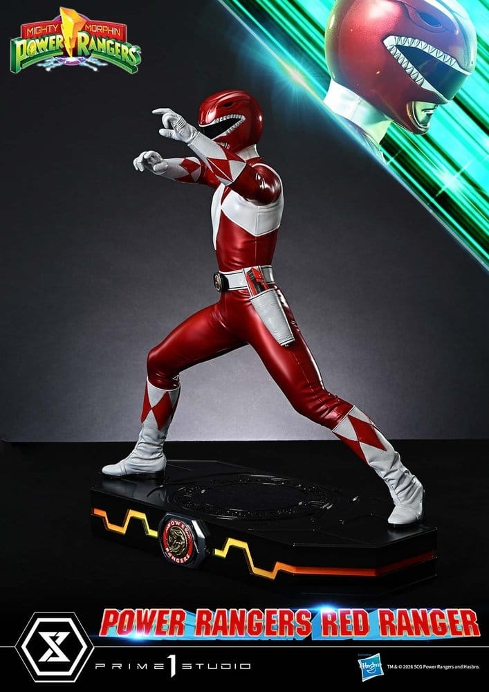 Red Ranger Premium Masterline par Prime 1 Studio - statue 1/4 Mighty Morphin Power Rangers de 62 cm