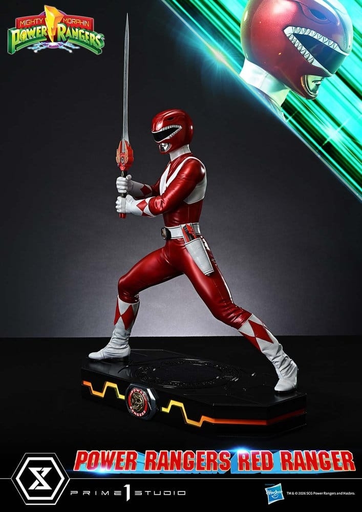 Red Ranger Premium Masterline par Prime 1 Studio - statue 1/4 Mighty Morphin Power Rangers de 62 cm